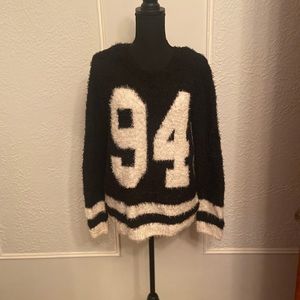 Fuzzy Jersey Sweater